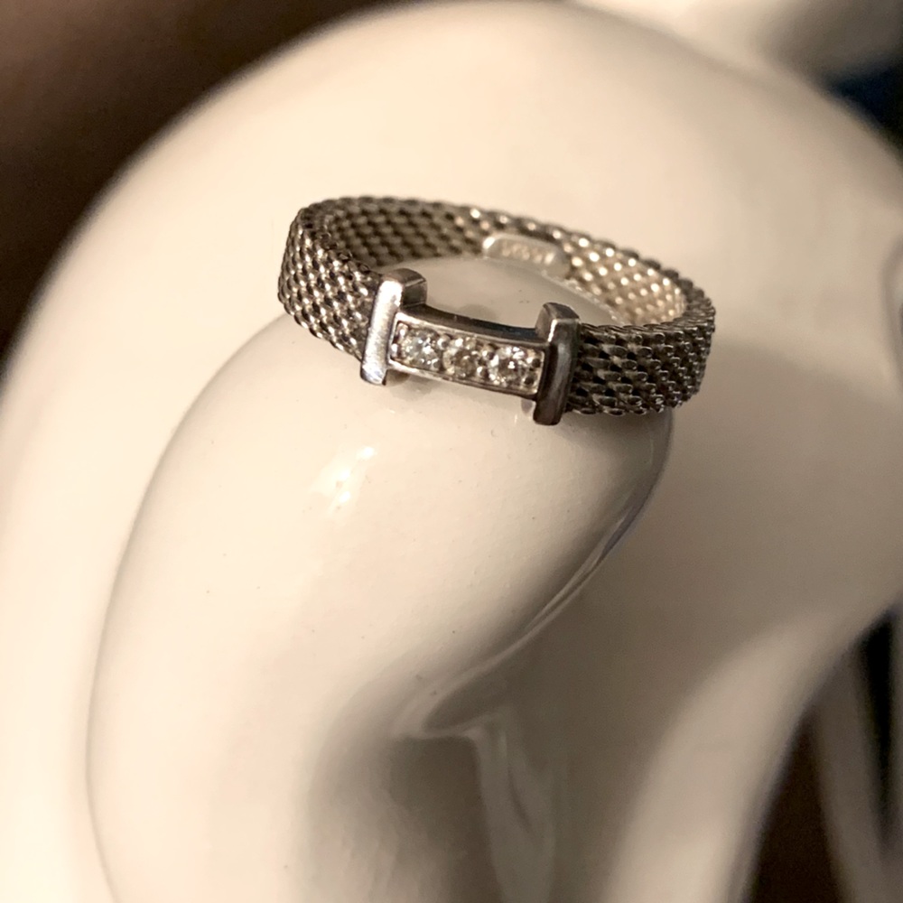 Tiffany & Co. diamond chain link ring